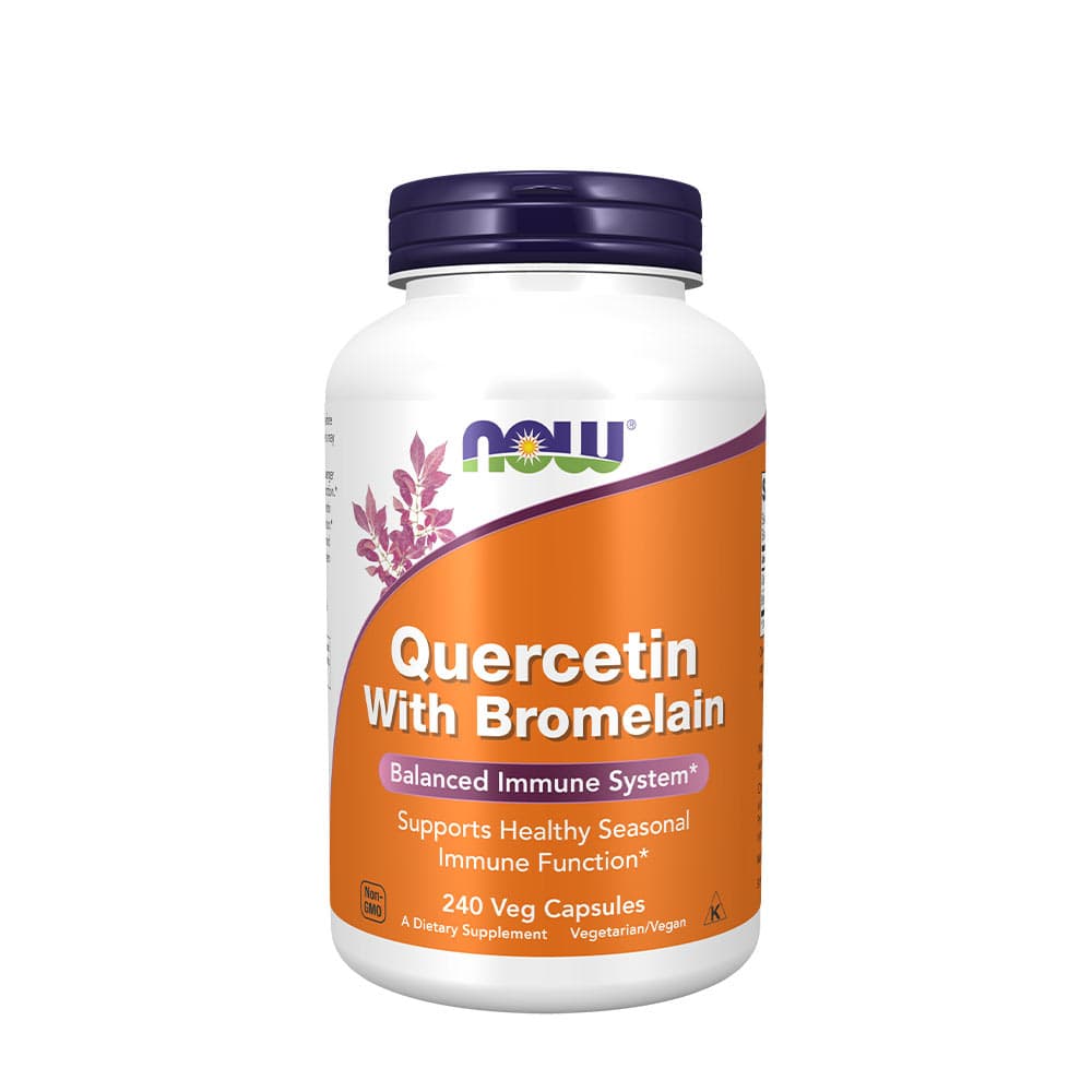 NOW Foods - Quercetin With Bromelain - 240 Veg Capsules – NOW Foods förpackning